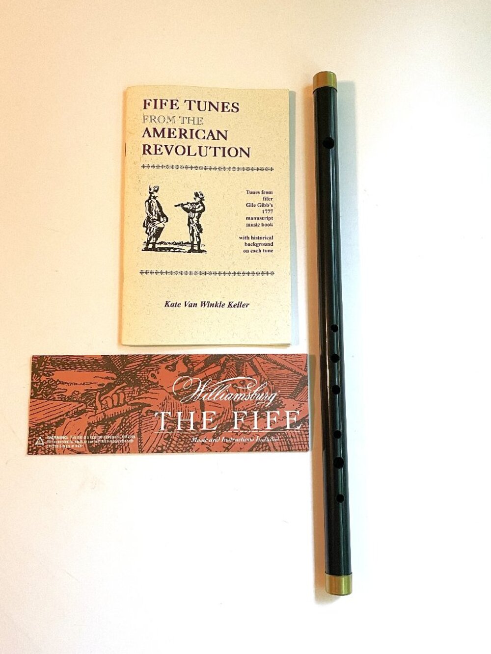 Vintage Williamsburg 16” Plastic Fife Original Brochure & Fife Tune Book